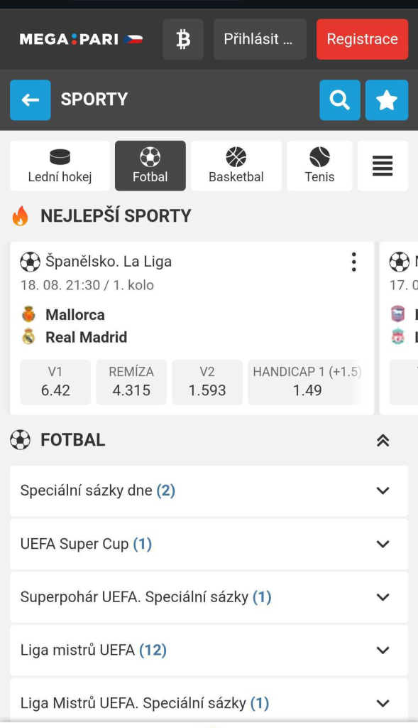 megapari-fotbal-mobile